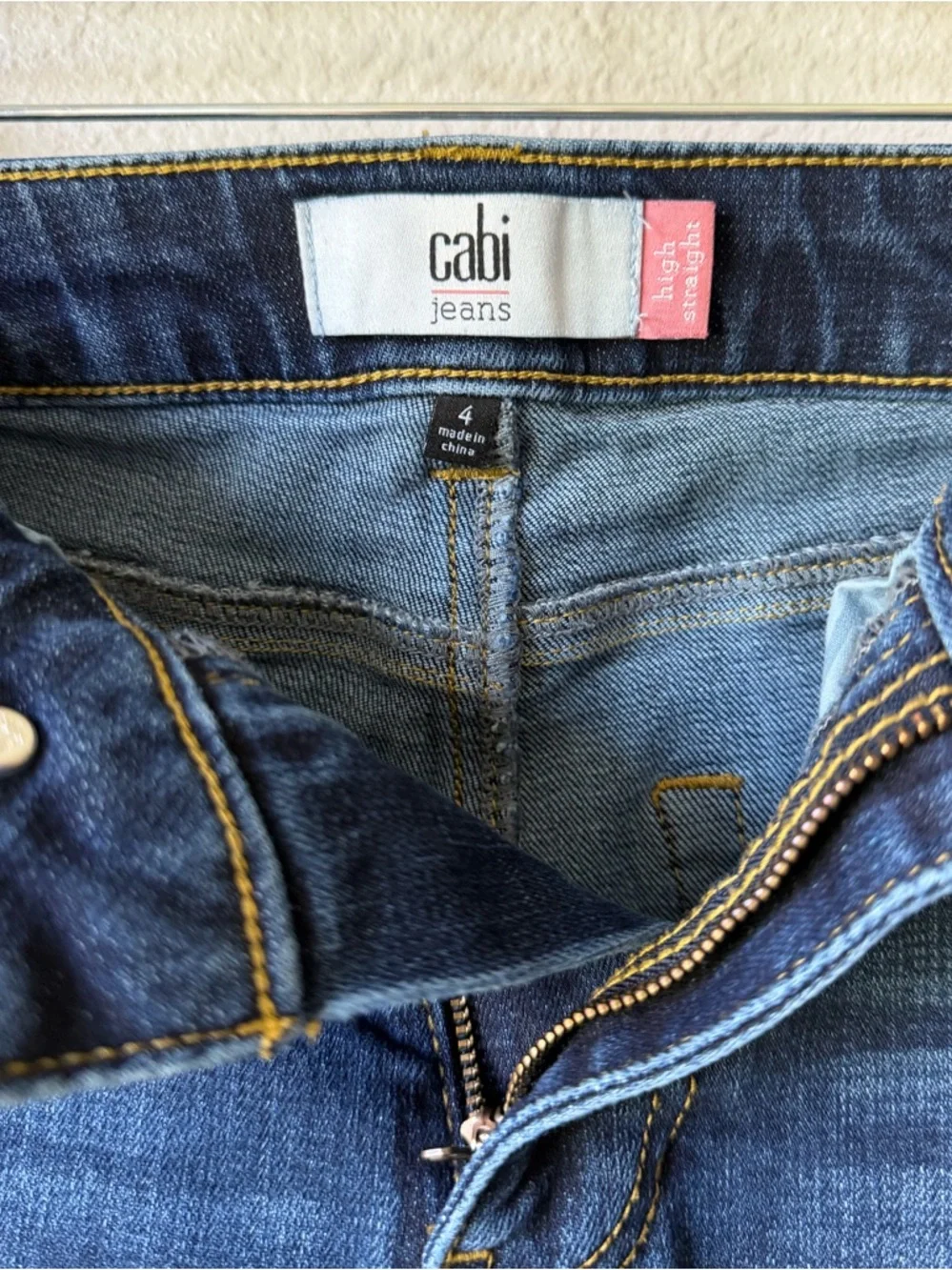 Cabi Straight Leg Jeans in Dark Blue Wash, EUC, Size 4, High Rise - Picture 7 of 9